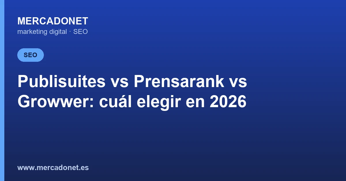Publisuites vs Prensarank vs Growwer: cuál elegir en 2026